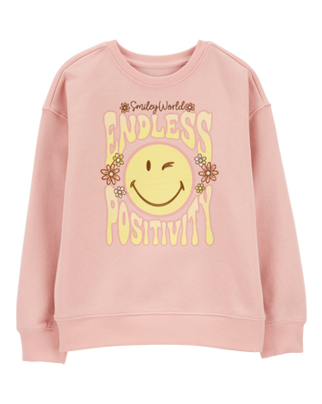 Girls SmileyWorld Pullover Sweatshirt, 