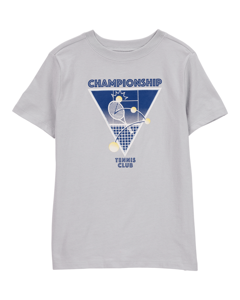 Kid Tennis Short-Sleeve Graphic Tee - Grey, image 1 of 3 slides