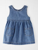 Spring Wash - Baby Organic Cotton Chambray Pocket Dress
