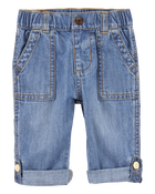 Baby Roll-Up Cuff Jeans - Blue, image 1 of 4 slides