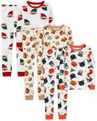 Kid 6-Piece Holiday 100% Snug Fit Cotton Pajamas, image 1 of 8 slides