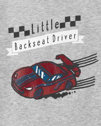 Baby 2-Piece Grey Race Car Print Pant Set , 