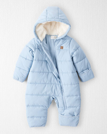 Baby Girl 1-Piece Snowsuit Made with Recycle Materials, 