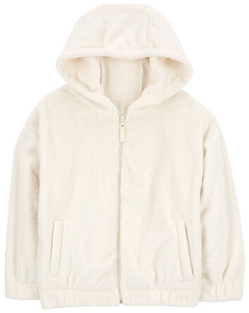 Sherpa Hooded Zip Jacket, 