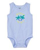Baby Chillest Lil Bro Sleeveless Bodysuit - Blue, image 1 of 3 slides