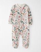 Baby Organic Cotton Sleep & Play Pajamas in Botanical Butterly, image 1 of 4 slides