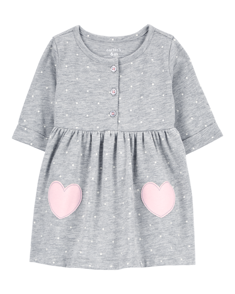 Baby Heart Jersey Dress, image 1 of 5 slides