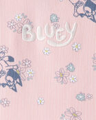 Baby Bluey Floral Print Short-Sleeve Graphic Tee - Pink, image 3 of 4 slides