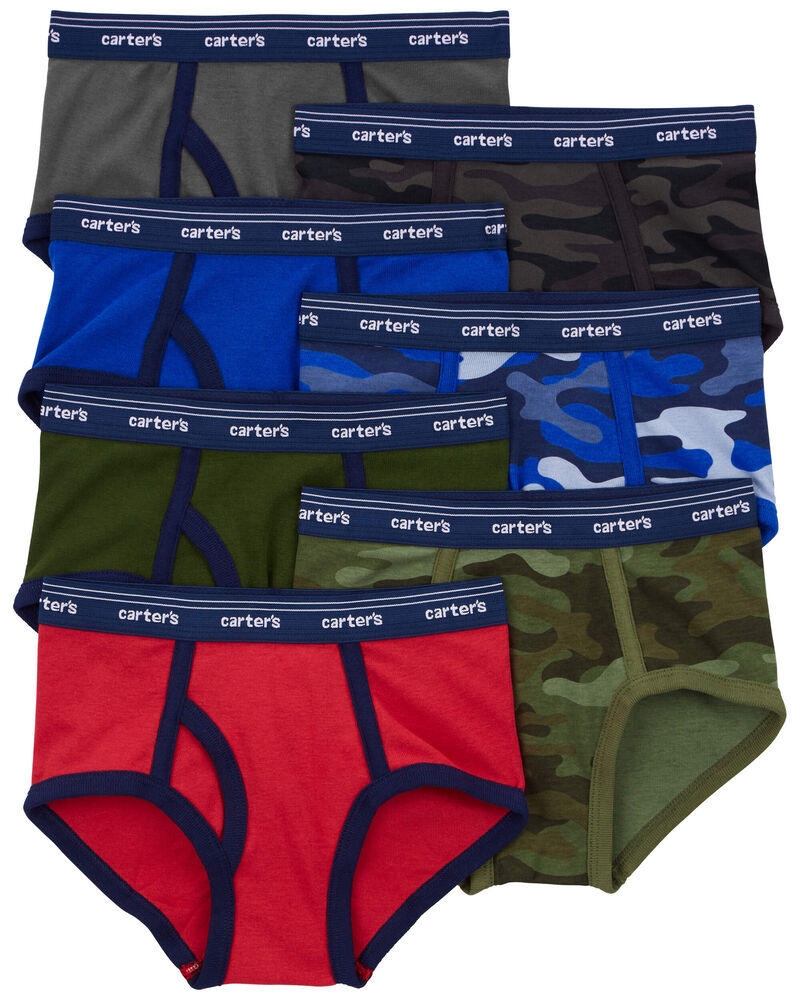 Kid 7-Pack Cotton Briefs Underwear, image 1 of 2 slides