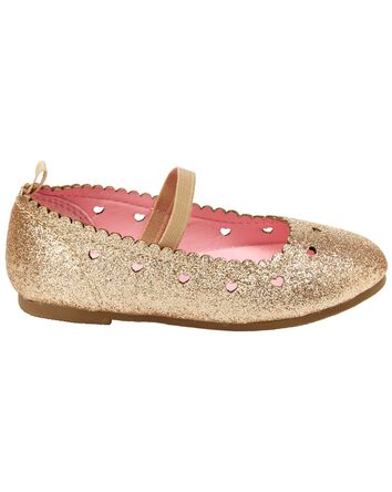 Kid Glitter Mary Jane Flat Shoes, 