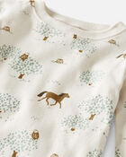 Organic Cotton Pajamas Set in Wild Horses, image 2 of 4 slides