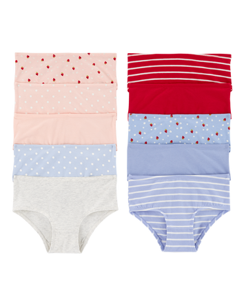 Toddler 10-Pack Strawberry Brief Stretch Cotton Undies, 