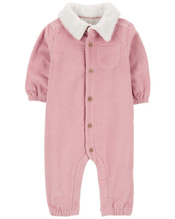 Baby Corduroy Sherpa Jumpsuit, 