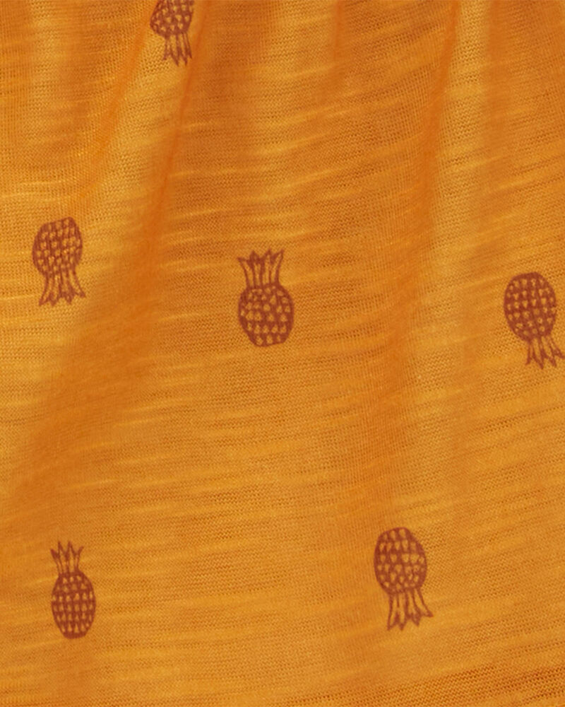 Toddler 2-Piece Pineapple Loose Fit Pajama Set, image 2 of 3 slides