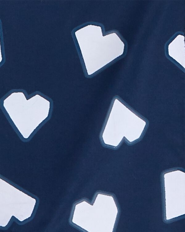 Navy Toddler Heart ColorChanging Rain Jacket
