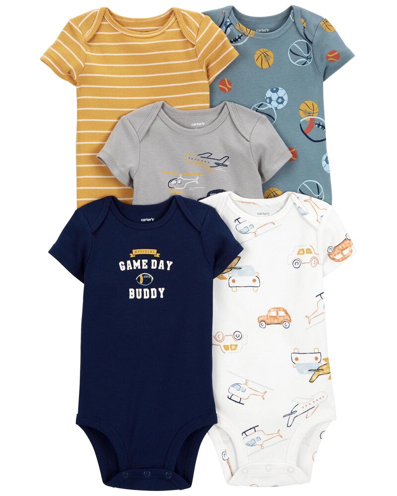Baby 5-Pack Short-Sleeve Bodysuits, image 1 of 8 slides