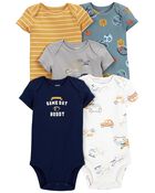 Baby 5-Pack Short-Sleeve Bodysuits, image 1 of 8 slides