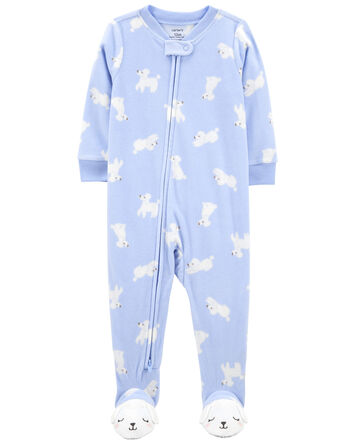1-Piece Poodle Fleece Footie Pajamas, 
