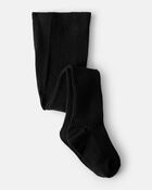 Toddler Girl Rib Tights - Black, image 1 of 2 slides