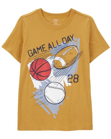 Kid Sports Game All Day Graphic Tee, 