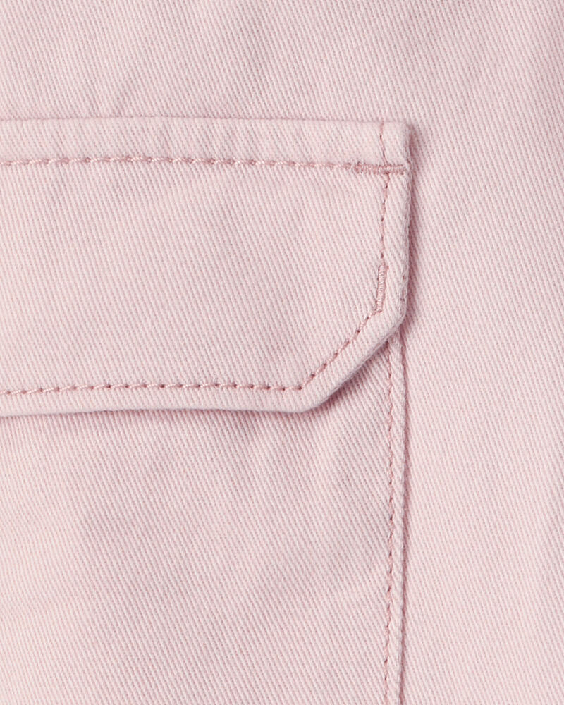 Toddler Girl Cotton Cargo Joggers - Pink, image 4 of 5 slides