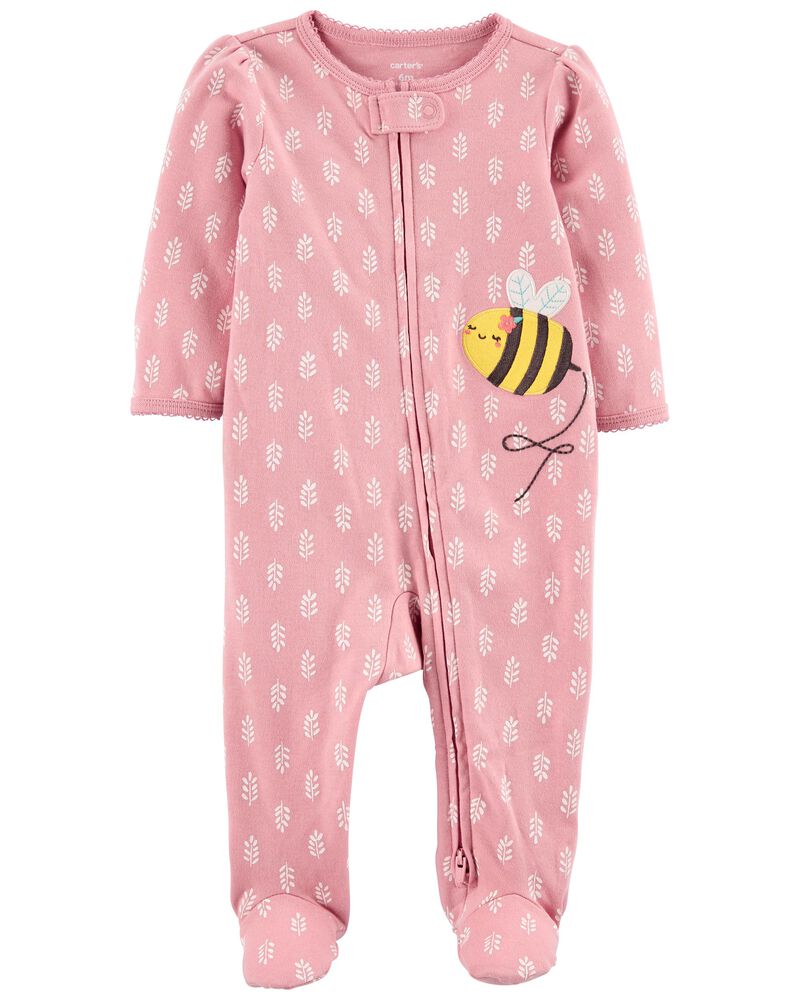 Bumble Bee 2-Way Zip Cotton Sleep & Play, image 1 of 3 slides