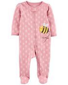 Bumble Bee 2-Way Zip Cotton Sleep & Play, image 1 of 3 slides
