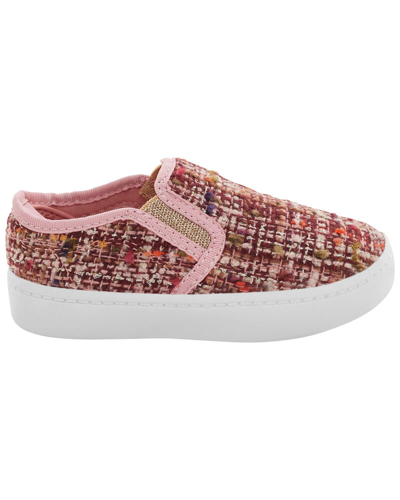 Toddler Tweed Slip-On Casual Shoes, image 2 of 7 slides