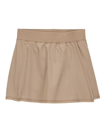 Kid Poplin Stretch Uniform Skort - Khaki, 