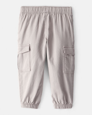 Toddler Boy Cotton Fashion Cargo Pants - Grey, 