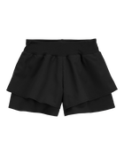 Kid Flowy Layered Flip Short - Black, image 1 of 6 slides