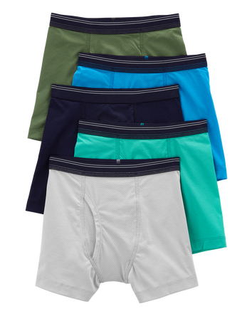5-Pack Active Mesh Boxer Briefs Underwear, 