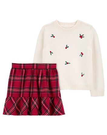 Kid 2-Piece Sweater & Skirt Set, 