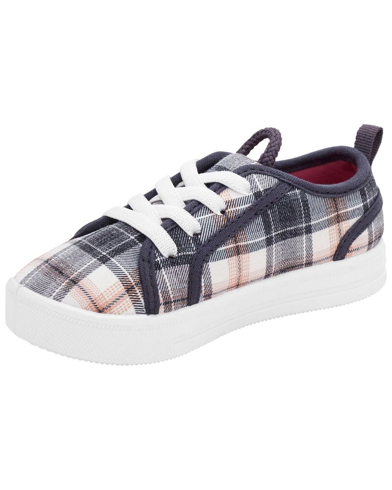 Toddler Plaid Canvas Sneakers, image 6 of 7 slides