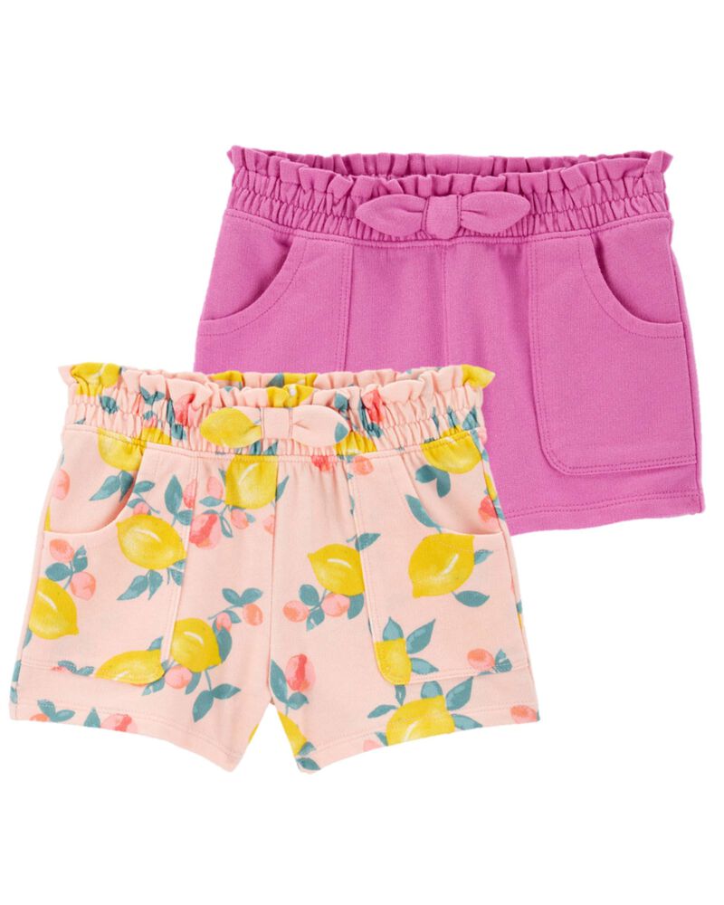 Baby 2-Pack French Terry Pull-On Shorts, image 1 of 1 slides
