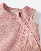 Baby Girl Organic Cotton Gauze Wearable Blanket, image 3 of 5 slides