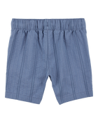 Toddler 2-Piece Seersucker Button-Down Shirt & Drawstring Shorts Set - Blue, image 7 of 9 slides