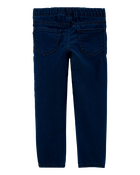 Toddler Dark Wash Elastic-Waist Jeggings, image 2 of 3 slides