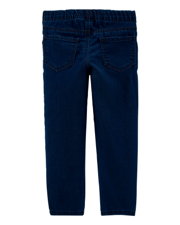 Toddler Dark Wash Elastic-Waist Jeggings, 