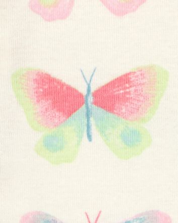 Baby Butterfly Print Snug Fit 4-Piece Pajamas, 