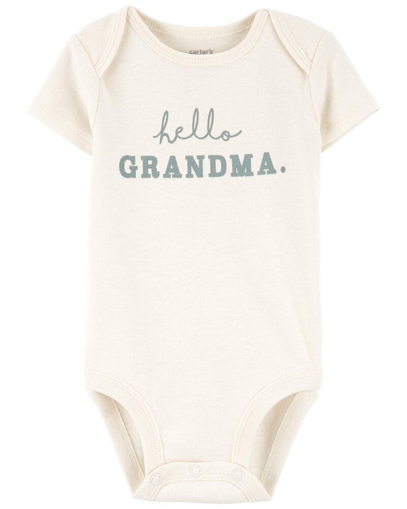 Baby Hello Grandma Announcement Bodysuit, image 1 of 3 slides