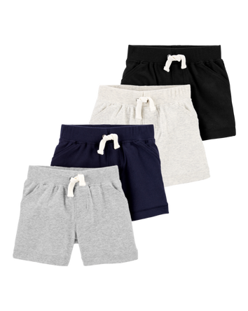 Baby 4-Pack Pull-On Shorts Set, 