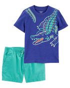 Baby 2-Piece Gator Tee & Pull-On Canvas Shorts Set
, image 1 of 5 slides