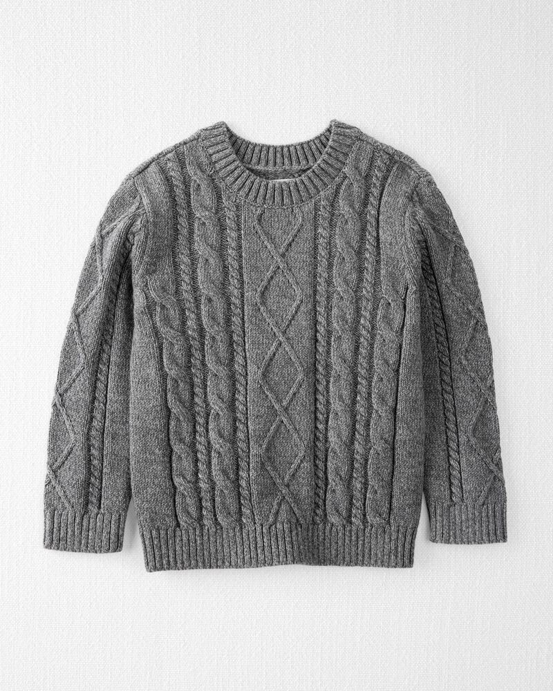Toddler Organic Cotton Cable Knit Sweater
, image 1 of 5 slides