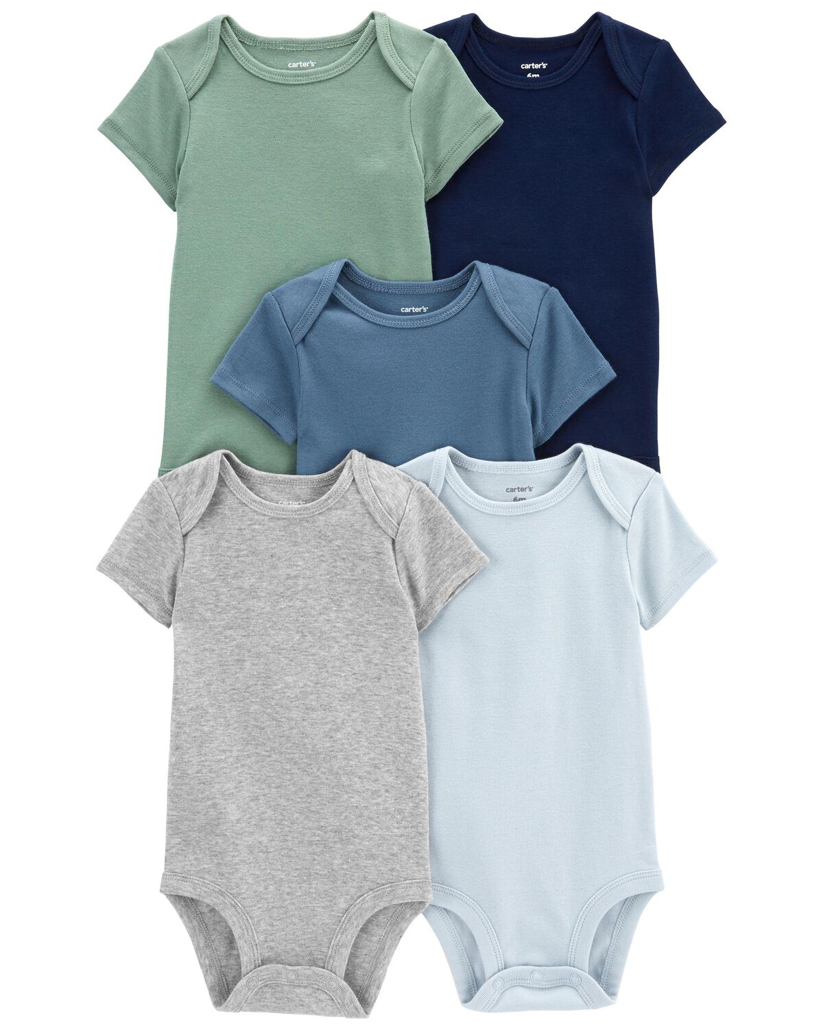 Multi Baby 5-Pack Short-Sleeve Bodysuits | carters.com