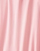 Baby Girl Solid 2-Way Zip PurelySoft Sleep & Play Pajamas - Pink, image 3 of 6 slides