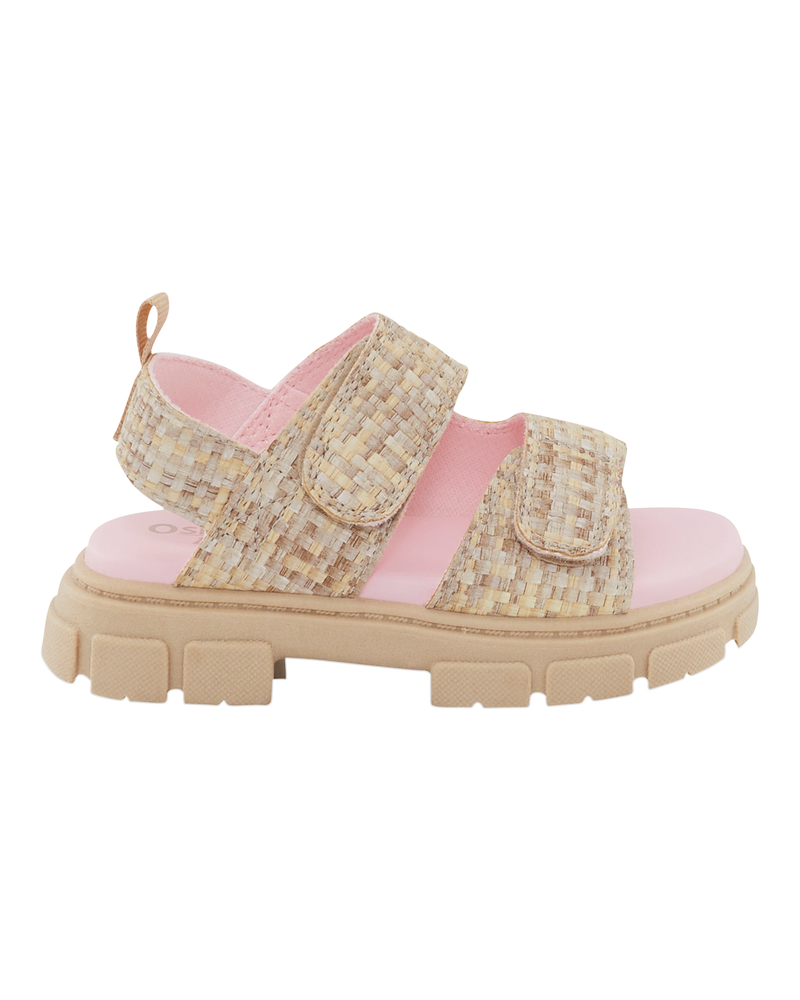 Toddler Casual Girl Sandals - Tan, image 2 of 7 slides