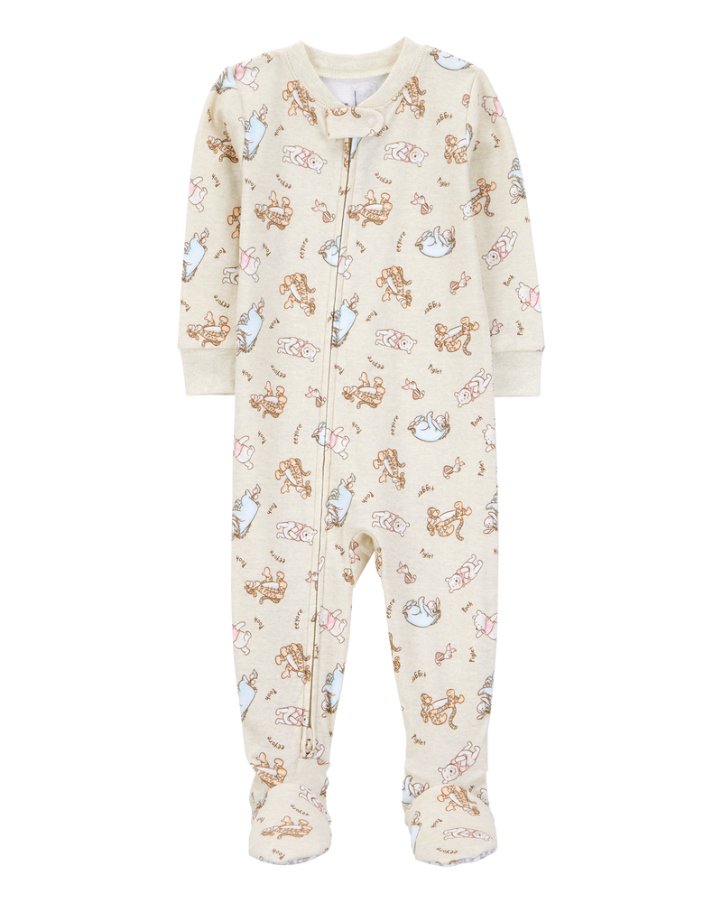 Baby Winnie The Pooh Snug Fit Cotton Footie 1-Piece Pajamas, image 1 of 3 slides