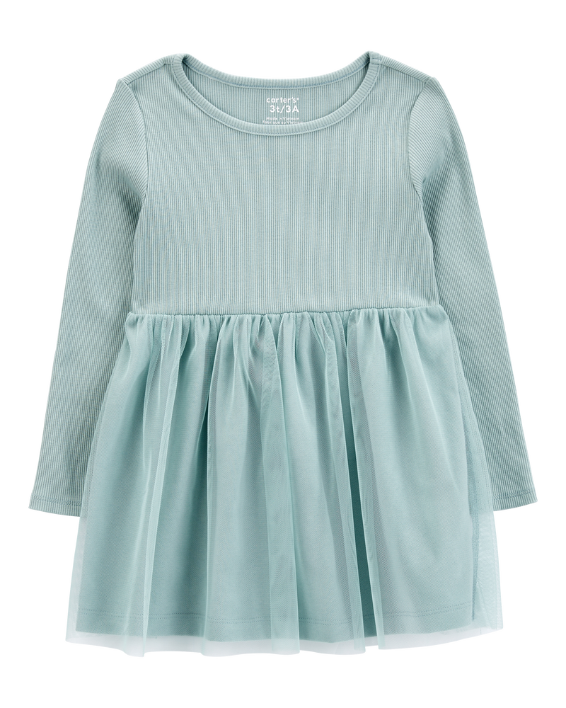 Baby Tutu Long-Sleeve Jersey Dress, image 1 of 4 slides