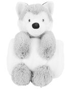 Husky Plush Stuffed Animal & Blanket Set, image 1 of 2 slides